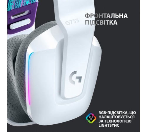 Наушники Logitech G733 Lightspeed Wireless RGB Gaming Headset White (981-000883) Наушники Logitech G733 Lightspeed Wireless RGB Gaming Headset White (981-000883)