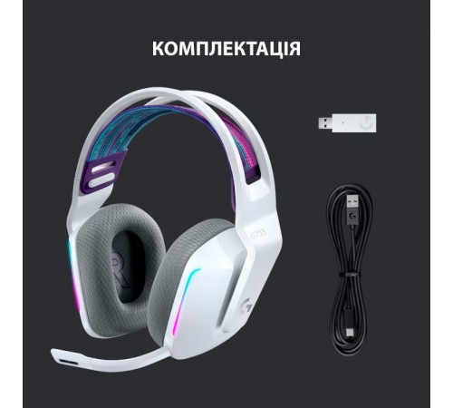 Наушники Logitech G733 Lightspeed Wireless RGB Gaming Headset White (981-000883) Наушники Logitech G733 Lightspeed Wireless RGB Gaming Headset White (981-000883)