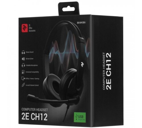 Наушники 2E CH12 On-Ear USB (2E-CH12SU) Наушники 2E CH12 On-Ear USB (2E-CH12SU)