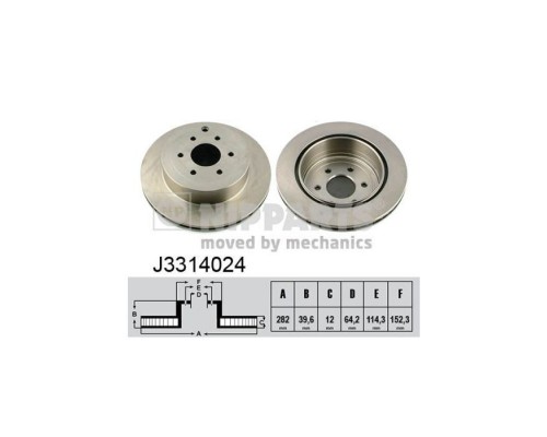 Тормозной диск Nipparts J3314024