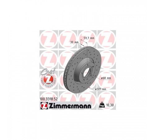 Гальмівний диск ZIMMERMANN 100.3318.52