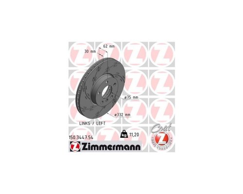 Тормозной диск ZIMMERMANN 150.3447.54 Тормозной диск ZIMMERMANN 150.3447.54