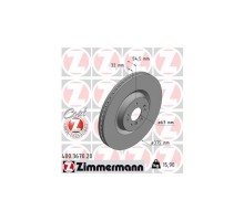 Тормозной диск ZIMMERMANN 400.3670.20