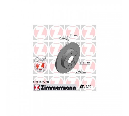 Гальмівний диск ZIMMERMANN 430.1485.20 Гальмівний диск ZIMMERMANN 430.1485.20
