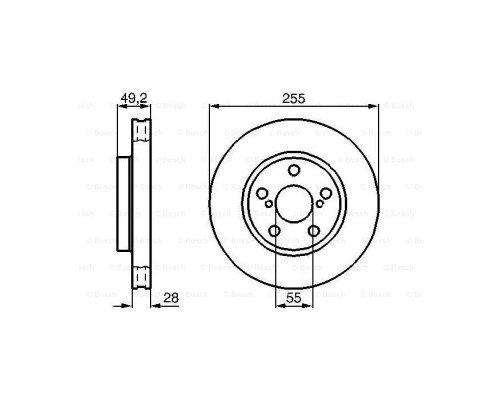 Гальмівний диск Bosch 0 986 478 858 Гальмівний диск Bosch 0 986 478 858