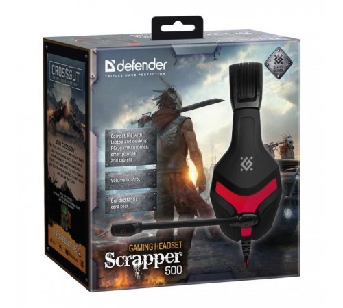 Навушники Defender Scrapper 500 Black-Red (64500) Навушники Defender Scrapper 500 Black-Red (64500)