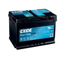Акумулятор автомобільний EXIDE START-STOP AGM 70A (EK700)
