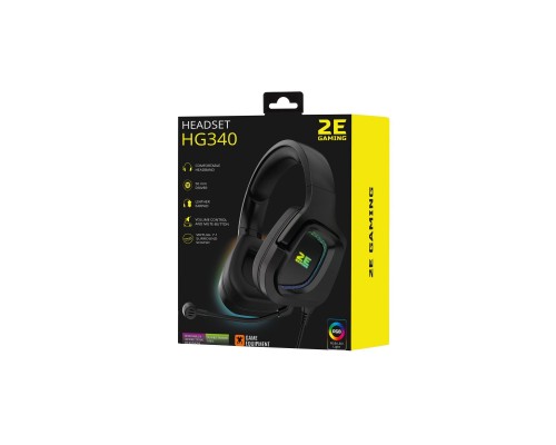 Навушники 2E HG340 RGB USB 7.1 Black (2E-HG340BK-7.1) Навушники 2E HG340 RGB USB 7.1 Black (2E-HG340BK-7.1)