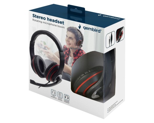 Наушники Gembird MHS-03-BKRD Black/Red (MHS-03-BKRD) Наушники Gembird MHS-03-BKRD Black/Red (MHS-03-BKRD)