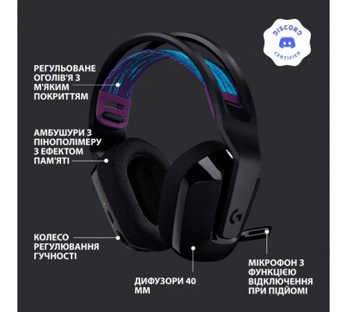 Наушники Logitech G535 Lightspeed Wireless Gaming Headset Black (981-000972) Наушники Logitech G535 Lightspeed Wireless Gaming Headset Black (981-000972)
