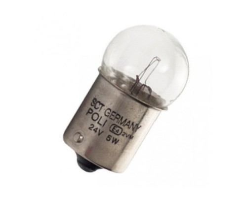 Автолампа SCT-GERMANY R5W Long Life 24V 5W BA15s (202181) Автолампа SCT-GERMANY R5W Long Life 24V 5W BA15s (202181)