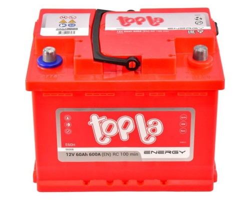 Аккумулятор автомобильный Topla 60 Ah/12V Energy Euro (108 060) Аккумулятор автомобильный Topla 60 Ah/12V Energy Euro (108 060)