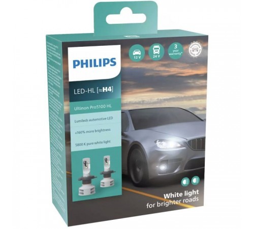 Автолампа Philips LED H4 11342U51Х2 12/24V Ultinon Pro5100 +160 (74242) Автолампа Philips LED H4 11342U51Х2 12/24V Ultinon Pro5100 +160 (74242)