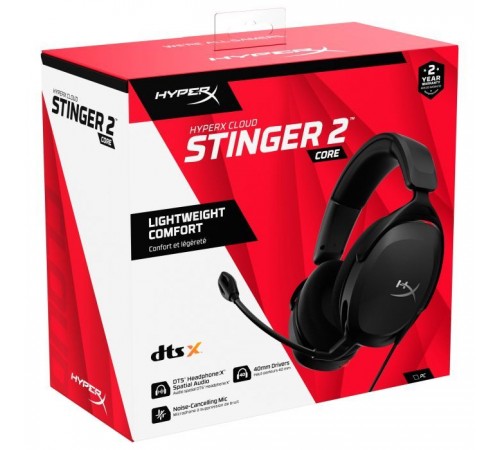 Наушники HyperX Cloud Stinger 2 Core Wired Black (683L9AA) Наушники HyperX Cloud Stinger 2 Core Wired Black (683L9AA)