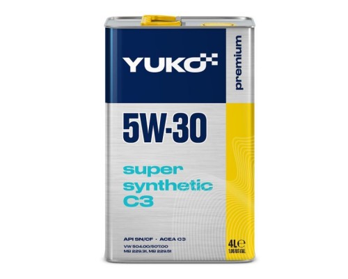 Моторна олива Yuko SUPER SYNTHETIC C3 5W-30 4л (4820070245660) Моторна олива Yuko SUPER SYNTHETIC C3 5W-30 4л (4820070245660)