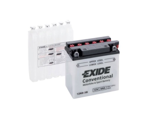 Акумулятор автомобільний EXIDE CONVENTIONAL 9Ah Ев (-/+) (85EN) (12N9-3B)