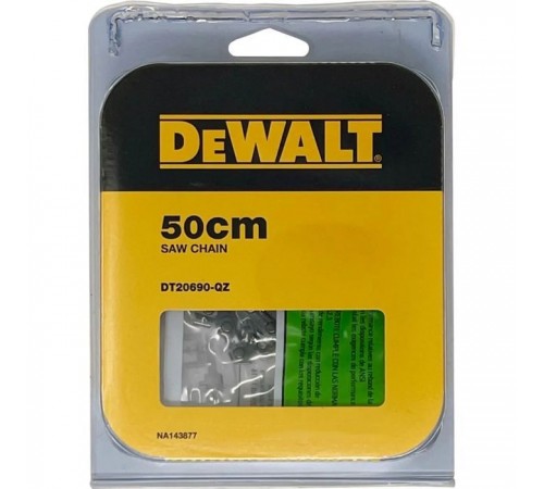 Ланцюг DeWALT 3/8", 1.3 мм, 68 ланок, довжина ланцюга 20"/50 см (DT20690) Ланцюг DeWALT 3/8", 1.3 мм, 68 ланок, довжина ланцюга 20"/50 см (DT20690)