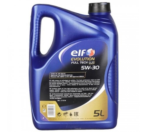 Моторна олива ELF EVOL. FULLTECH LLX 5w30 5л Моторна олива ELF EVOL. FULLTECH LLX 5w30 5л