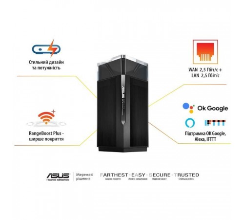 Маршрутизатор ASUS ZenWiFi Pro ET12 2PK (90IG05Z0-MO3A20) Маршрутизатор ASUS ZenWiFi Pro ET12 2PK (90IG05Z0-MO3A20)