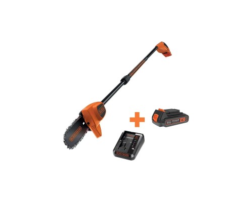 Кущоріз Black&Decker висоторіз, 18V,2Ah, штанга 150-244 см, довжина шини 20 см (GPC1820L20)