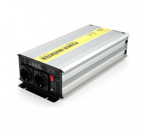 Автомобільний інвертор 12V/220V 1500W чиста синусоїда, 2xShuko, 1xUSB Ritar (RSC-1500) Автомобільний інвертор 12V/220V 1500W чиста синусоїда, 2xShuko, 1xUSB Ritar (RSC-1500)