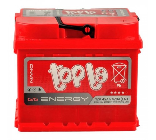 Аккумулятор автомобильный Topla 45 Ah/12V Energy Euro (108 045) Аккумулятор автомобильный Topla 45 Ah/12V Energy Euro (108 045)