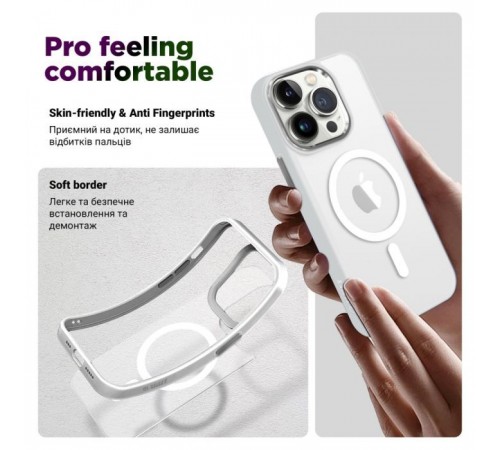 Чохол до мобільного телефона Armorstandart Unit MagSafe Apple iPhone 12 Pro Max Matte Clear Silver (ARM70443) Чохол до мобільного телефона Armorstandart Unit MagSafe Apple iPhone 12 Pro Max Matte Clear Silver (ARM70443)