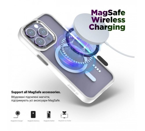 Чохол до мобільного телефона Armorstandart Unit MagSafe Apple iPhone 12 Pro Max Matte Clear Silver (ARM70443) Чохол до мобільного телефона Armorstandart Unit MagSafe Apple iPhone 12 Pro Max Matte Clear Silver (ARM70443)