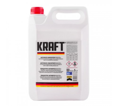 Антифриз KRAFT G12/G12+ (червоний) 5л (KF104) Антифриз KRAFT G12/G12+ (червоний) 5л (KF104)