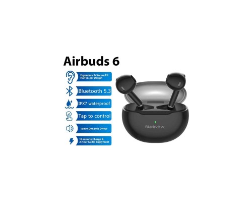 Навушники Blackview AirBuds 6 Black (6931548308423) Навушники Blackview AirBuds 6 Black (6931548308423)