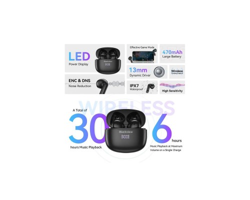 Навушники Blackview AirBuds 7 Black (6931548310235)