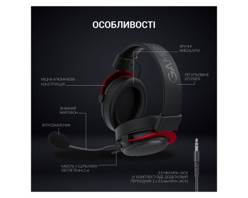 Навушники GamePro HS1240 Black/Red (HS1240) Навушники GamePro HS1240 Black/Red (HS1240)