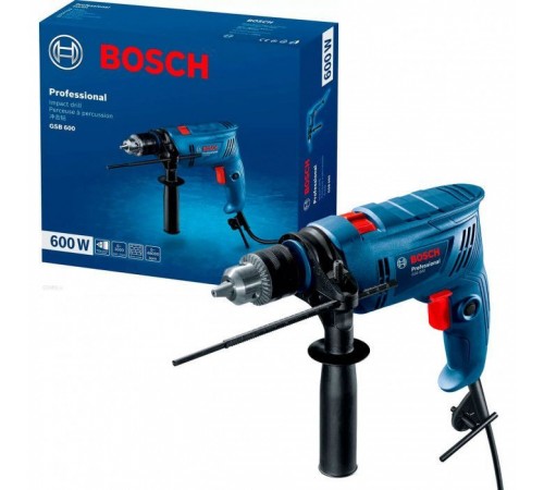 Дриль Bosch GSB 600, 600Вт, 1-10 мм, 3000 об/хв, 48000 уд/хв (0.601.1A0.320) Дриль Bosch GSB 600, 600Вт, 1-10 мм, 3000 об/хв, 48000 уд/хв (0.601.1A0.320)