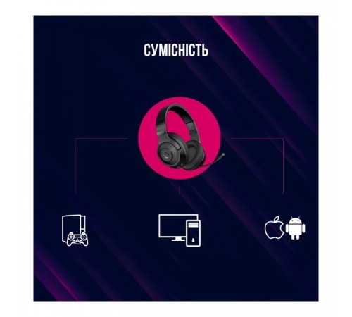Навушники Lorgar Noah 500 Wireless Gaming Black (LRG-GHS500)
