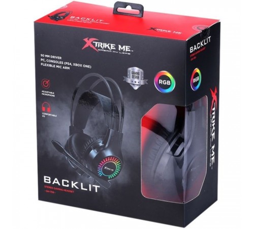 Навушники Xtrike ME GH-709 RGB Black (GH-709) Навушники Xtrike ME GH-709 RGB Black (GH-709)