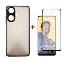 Чохол до мобільного телефона Dengos Kit for Realme C55 case + glass (Black) (DG-KM-34)