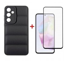 Чохол до мобільного телефона Dengos Kit for Samsung Galaxy A35 5G case + glass (Black) (DG-KM-56)