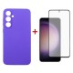 Чохол до мобільного телефона Dengos Kit for Samsung Galaxy S23 FE case + glass (Purple) (DG-KM-12)