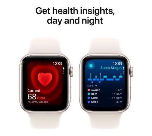Смарт-часы Apple Watch SE 2024 GPS 44mm Starlight Aluminium Case with Starlight Sport Band - M/L (MXEV3QH/A) Смарт-часы Apple Watch SE 2024 GPS 44mm Starlight Aluminium Case with Starlight Sport Band - M/L (MXEV3QH/A)