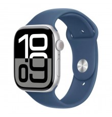 Смарт-часы Apple Watch Series 10 GPS 46mm Silver Aluminium Case with Denim Sport Band - M/L (MWWM3QH/A)