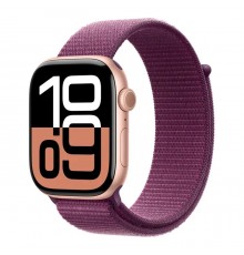 Смарт-часы Apple Watch Series 10 GPS 46mm Rose Gold Aluminium Case with Plum Sport Loop (MWWV3QH/A)