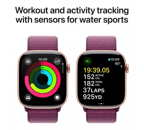 Смарт-годинник Apple Watch Series 10 GPS 46mm Rose Gold Aluminium Case with Plum Sport Loop (MWWV3QH/A) Смарт-годинник Apple Watch Series 10 GPS 46mm Rose Gold Aluminium Case with Plum Sport Loop (MWWV3QH/A)