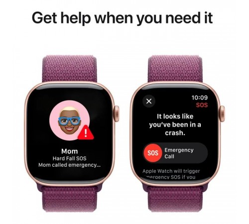 Смарт-годинник Apple Watch Series 10 GPS 46mm Rose Gold Aluminium Case with Plum Sport Loop (MWWV3QH/A) Смарт-годинник Apple Watch Series 10 GPS 46mm Rose Gold Aluminium Case with Plum Sport Loop (MWWV3QH/A)