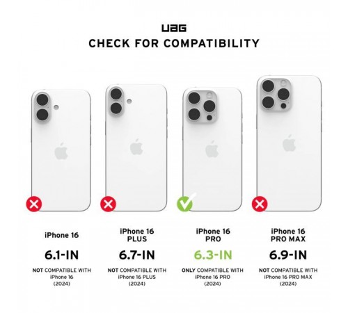 Чехол для мобильного телефона UAG iPhone 16 Pro Monarch Pro Magsafe Titanium (114456113636) Чехол для мобильного телефона UAG iPhone 16 Pro Monarch Pro Magsafe Titanium (114456113636)