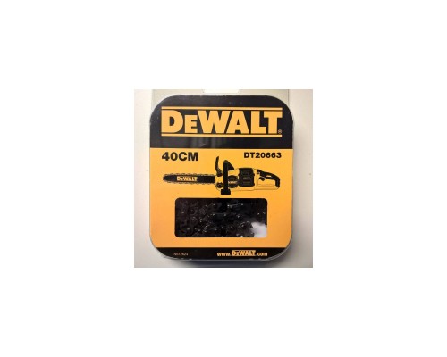 Ланцюг DeWALT 3/8'", 1.1 мм, 56 ланок, довжина шини 16"'/40 см (DT20663) Ланцюг DeWALT 3/8'", 1.1 мм, 56 ланок, довжина шини 16"'/40 см (DT20663)