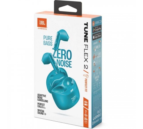 Навушники JBL Tune Flex 2 Turquoise (JBLTFLEX2TQE) Навушники JBL Tune Flex 2 Turquoise (JBLTFLEX2TQE)