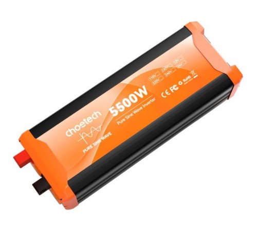 Автомобільний інвертор Choetech 12V/220V 2500 Вт, чиста синусоїда (CJ5000Q-V2) Автомобільний інвертор Choetech 12V/220V 2500 Вт, чиста синусоїда (CJ5000Q-V2)