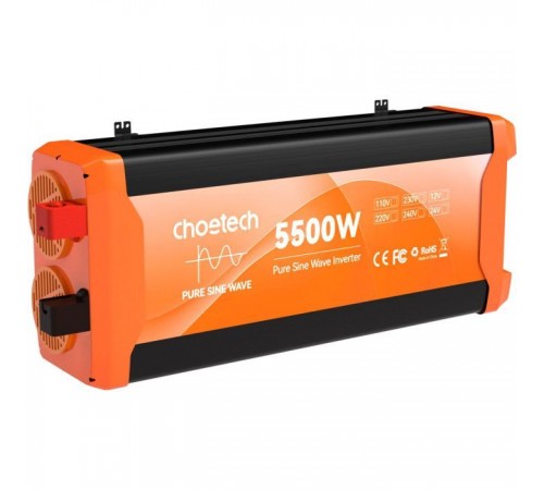 Автомобільний інвертор Choetech 12V/220V 2500 Вт, чиста синусоїда (CJ5000Q-V2) Автомобільний інвертор Choetech 12V/220V 2500 Вт, чиста синусоїда (CJ5000Q-V2)