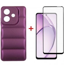 Чохол до мобільного телефона Dengos Oppo A3X Soft + glass (Purple) (DG-KM-125)