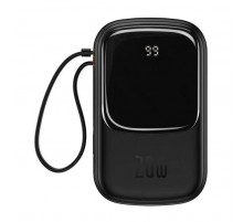Батарея универсальная Baseus Qpow 20000mAh 20W, PD/3.0, QC/3.0, built-in lightning, black (PPQD060201)